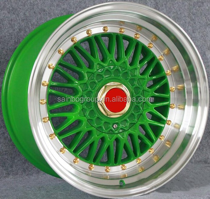 白と金のリベット付き16インチ、7J/8J/9Jインチ合金ホイール（車用