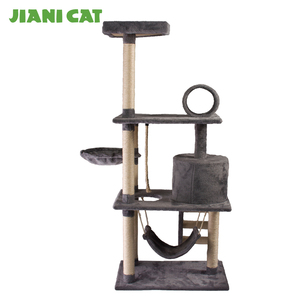 China peluche mascota de madera proveedor juguetes muebles gato del árbol rascador - Product Image 4