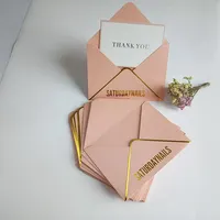 Envelope de Papel com Impressão de Folha de Ouro, Personalizado para Envelope de Casamento, Joias de Presente