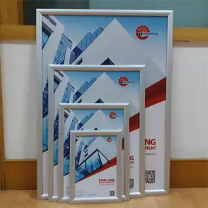 Aluminium Snap Bingkai Klip Terbuka Poster Frame untuk Lift Iklan