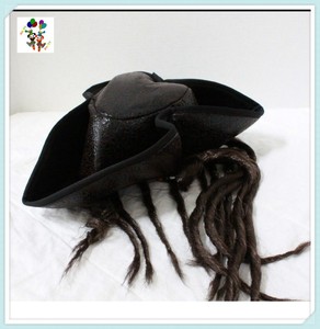 Adultes Capitaine Jack Dreadlocks Tressé Halloween Fête Fantaisie Costume <span class=keywords><strong>Pirate</strong></span> Chapeaux HPC-0200 - Product Image 5