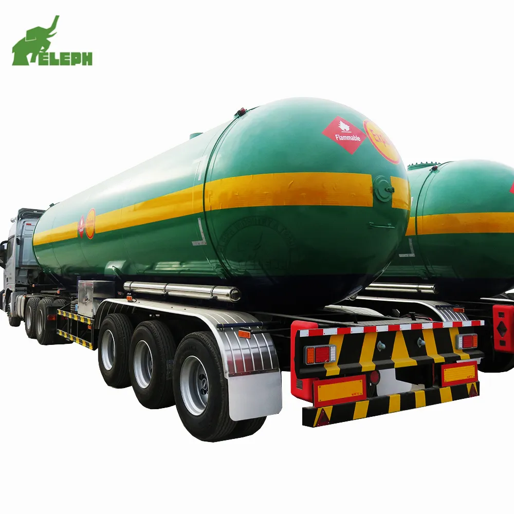 3 trục LPG Tank Trailer Bán 56000 Lít Sử Dụng Lpg Tank Gas