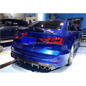De fibra de carbono trasero Spoiler tronco Boot labio alas para <span class=keywords><strong>Audi</strong></span> A3 Sline S3 sedán de 4 puertas 2014-2018 etiqueta engomada del coche R estilo - Product Image 5