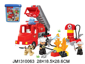 JDLT-Estación <span class=keywords><strong>de</strong></span> lucha contra incendios con luces y alarma para niños, juguete <span class=keywords><strong>de</strong></span> construcción <span class=keywords><strong>de</strong></span> plástico ABS, divertido y electrónico, 33 piezas - Product Image 6