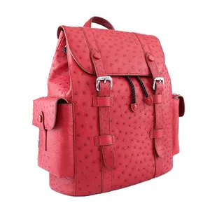 New style real ostrich leather skin men backpack