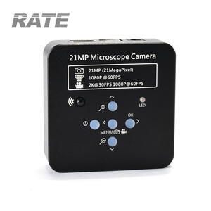 Cámara de microscopio industrial USB de <span class=keywords><strong>21Mp</strong></span> 3.5X-90X Simul Focal <span class=keywords><strong>Digital</strong></span> Soporte de doble pluma microscopio estéreo Trinocular 144PC Luz - Product Image 2