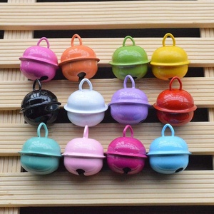 Artigianato natalizio fai da te 30 pezzi 22mm Mini campane rotonde in metallo verniciato colorato Jingle Bell - Product Image 3