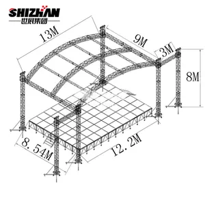 aluminum cocert event outdoor portable stage truss rod for performance