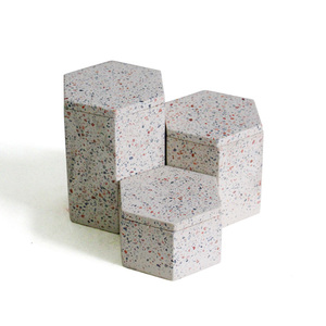 Pot de bougie en béton avec couvercle en pierre naturelle, terzzo blanc, pour la fabrication de cire de soja, g - Product Image 6