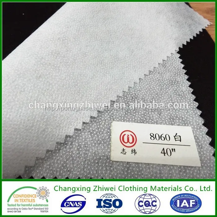 8060 pa revestimento tecido colar ponto fusível não tecido interlining tailândia mais