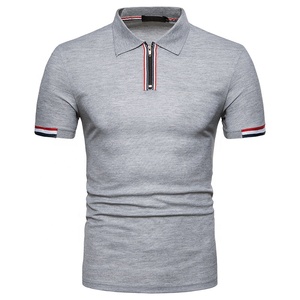 All'ingrosso abbigliamento estivo personalizzato per gli uomini t-shirt in cotone bianco a maniche corte t-shirt <span class=keywords><strong>Polo</strong></span> Pour Homme <span class=keywords><strong>1</strong></span>/4 Zip Pullover <span class=keywords><strong>Golf</strong></span> - Product Image 2