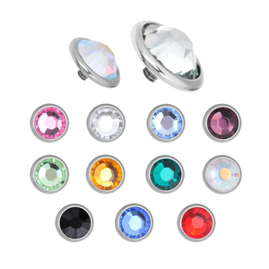 Puntas de Titanio para Piercings Dérmicos con Gemas de Cristal Engastadas en Bisel - Product Image 1