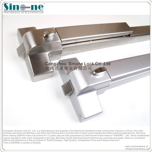 Dispositivo de salida de pánico tipo llanta Barra de empuje de tipo horizontal para función de bloqueo de pulgar de una sola puerta - Product Image 4