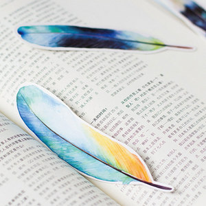 Boîte de 30 signets en forme de plume <span class=keywords><strong>Kawaii</strong></span>, fournitures scolaires et de bureau - Product Image 4