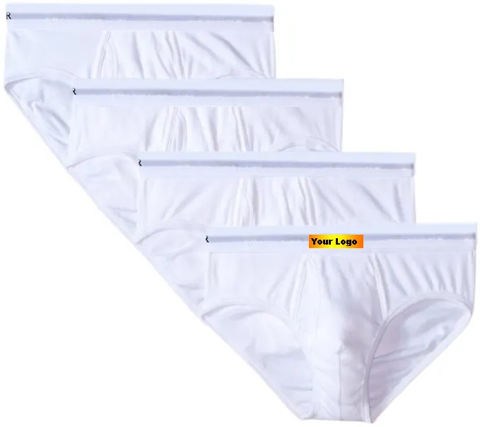 Men's Fly Front Brief 100%cotton men briefs OEM eco-friendly underwear for men