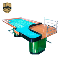 Luxus Modern Green Zoll Roulette Wheels Tisch mit 32 Zoll Rädern Holz beine und Protector