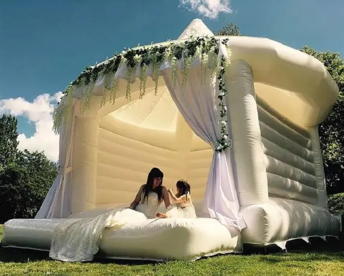 Коммерческий надувной Свадебный карусель, надувной белый прыгающий замок, Свадебный прыгающий замок, продажа