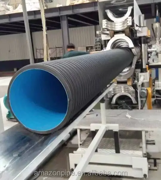 Nero hdpe tubo di scarico delle acque reflue sotterraneo tubo di fogna 400mm