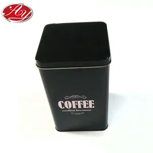 Black Metal Tin Box Wholesale Metal Storage Tins Black Gift Tin Box For Coffee