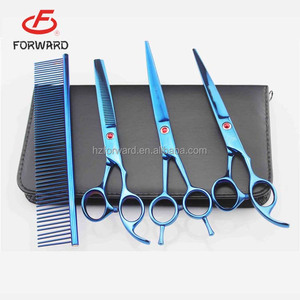 LILYS PET 7 pollici Professionale Viola PET <span class=keywords><strong>DOG</strong></span> Grooming forbici tuta Taglio e Curvo e Diradamento cesoie - Product Image 3