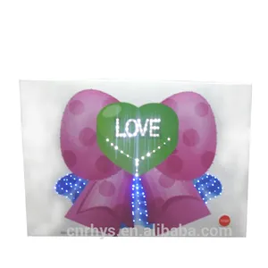 LED recordable greeting card valentine's day, customized light music card gift