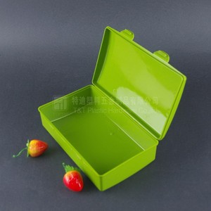Rojo y verde de la caja de almuerzo con cerradura, lonchera de plástico con tapa - Product Image 4