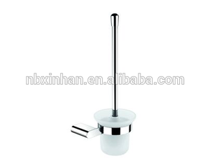 del sur armerica con estilo elegante montaje de la pared de la galjanoplastia de cromo de latón macizo wc cepillo titular de - Product Image 1