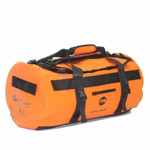 กระเป๋าผ้าใบแบรนด์ OEM กันน้ำกีฬากลิ้ง Unisex กระเป๋าเดินทาง500D PVC Duffel กระเป๋า