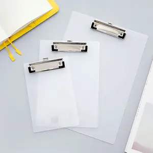 Top verkauf großhandel benutzerdefinierte bunte kleine kunststoff transparent clip bord mini zwischenablage