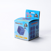 Jouet éducatif pour adultes, Cube labyrinthe magique 3D, boule roulante, Transparent