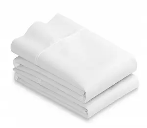 酒店用品类型床单散装双人大小白色单身公寓床单60% 棉40% 聚酯纤维200线程数面料