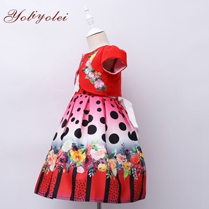 Rojo de fiesta niño vestido largo niño vestido de niña de vestido de fiesta para niña de <span class=keywords><strong>10</strong></span> años - Product Image 3