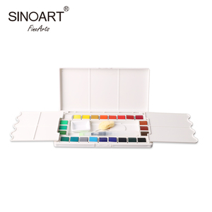 Haute Qualité 12/18/24/30/36/48 Couleurs Solide <span class=keywords><strong>Aquarelle</strong></span> Peintures Demi Godets Pigment ensemble Pour Le Papier De Toile - Product Image 3