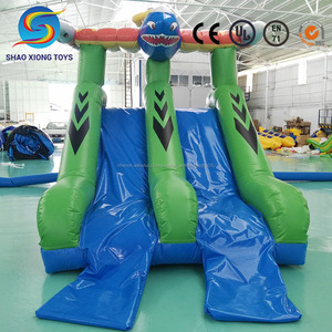 Inflatable Slide inflatable shark Adventure <span class=keywords><strong>Club</strong></span> Double slide and pool backyard water park for sale - Product Image 6