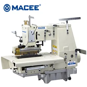 MC 8433 33 iğne düz yataklı çift zincir dikiş makinesi shirring