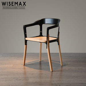 MUEBLES WISEMAX Muebles de Estilo Escandinavo <span class=keywords><strong>Ronan</strong></span> y Erwan Bouroullec Silla Magis de Acero y Madera para Comedor Hogar - Product Image 5