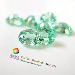 Yttrium aluminium granaat edelsteen mintgroen YAG Oval Cut gems