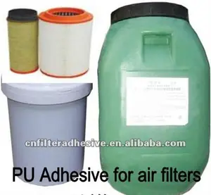 due componenti in poliuretano per colla filtro aria
