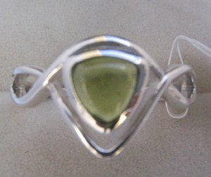 Classic 925 Sterling Silver Fine Jewelry Gemstone <b>Ring</b> 6mm Trillion Cut <b>Quartz</b> Prong Setting for Engagement Anniversary Gift - Product Image 1