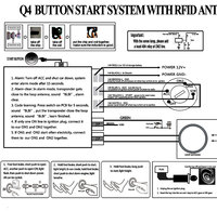 CARQSENG 2.4 GHz RFID système antidémarrage unidirectionnel de sécurité antivol démarreur moteur et contrôle d'allumage pour voitures
