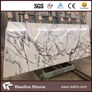 Big Slab Bookmatched Milas Lilac White Marble