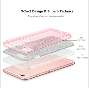 <span class=keywords><strong>Amazon</strong></span> Chaude De Luxe 3 En 1 Bling Cristal Glitter Cas de Téléphone pour <span class=keywords><strong>iphone</strong></span> <span class=keywords><strong>7</strong></span> <span class=keywords><strong>7</strong></span> s plus - Product Image 3