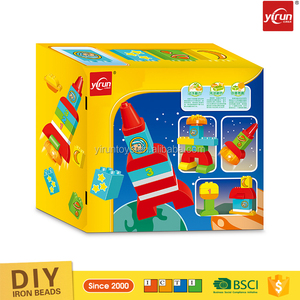 JM036371 creative children DIY plastic <span class=keywords><strong>Duplo</strong></span> block spindle number 18 PCS educational building block - Product Image 3