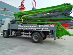 38 m pequeño concreto boom bomba de camión con personalizado HOWO sinotruk SHACMAN ISUZU chasis para la venta