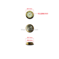 Mini horloge personnalisée 27mm or/argent Quartz Insert de lunette au design moderne classique pour la montre bouton du salon Matériau métallique