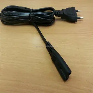 H03VVH2-F Cor Daya 2*0.75Mm Sq Kabel Daya dengan Steker SAA 2.5A dan 2 Konektor Tiang Kabel Daya