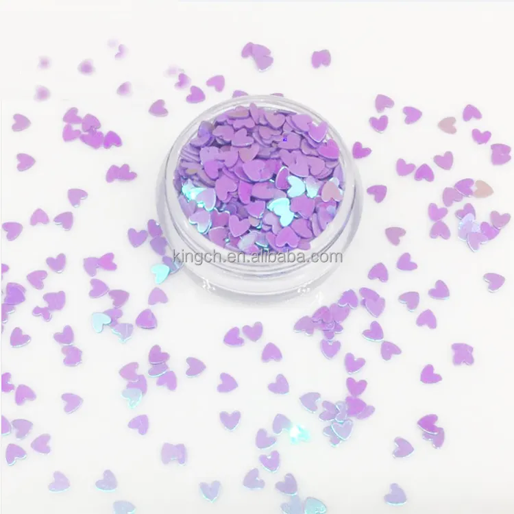Heart Nail Art Glitter Heart Shapes Confetti Sequins Acrylic for Nail Decoration
