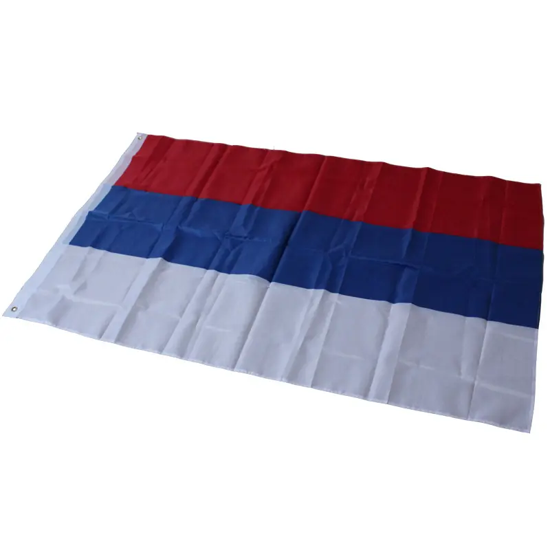 factory custom cheap polyester red white blue flag