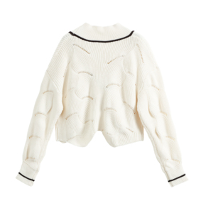 Maglione Casual Sexy con scollo a V da <span class=keywords><strong>donna</strong></span> semplice maglieria a maniche lunghe e <span class=keywords><strong>Cardigan</strong></span> con un bottone - Product Image 2