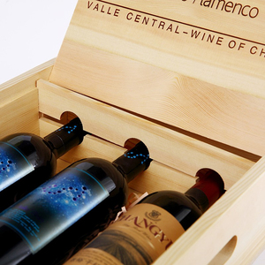 Cổ Tự Nhiên Màu Rắn Gỗ 3 Chai Rượu Vang Đỏ Hộp Bao Bì - Product Image 5